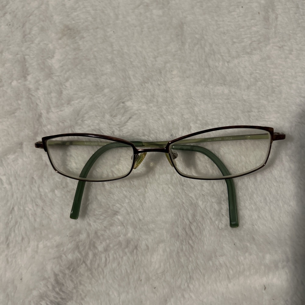 Kate Spade Coco UAC5 Eyeglasses Frames Women Brown Green Metal Made Italy
